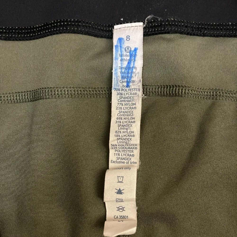 Lululemon Run Top Speed Crop Luxtreme Mystic Jungle Fatigue Green - 8